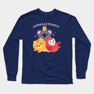 Meow Animals Family Long Sleeve T-Shirt